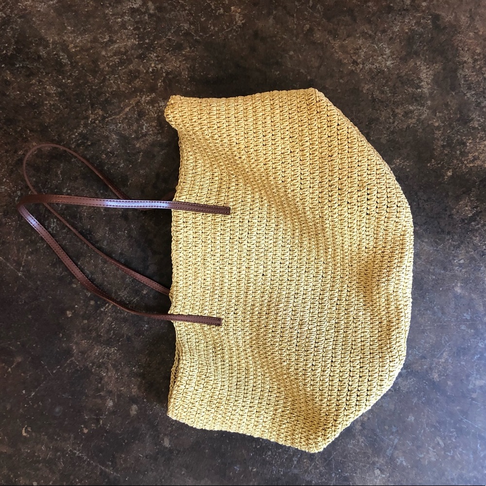 JCrew straw bag